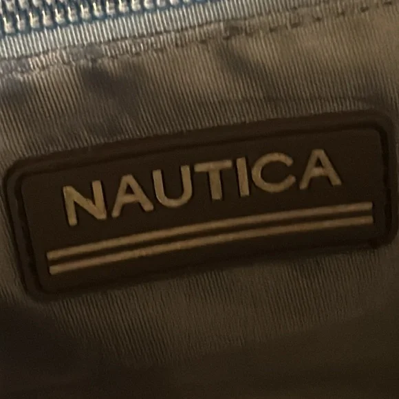 Nautica Vibrant Pink Crossbody Bag with Navy Accents - Picture 14 of 14